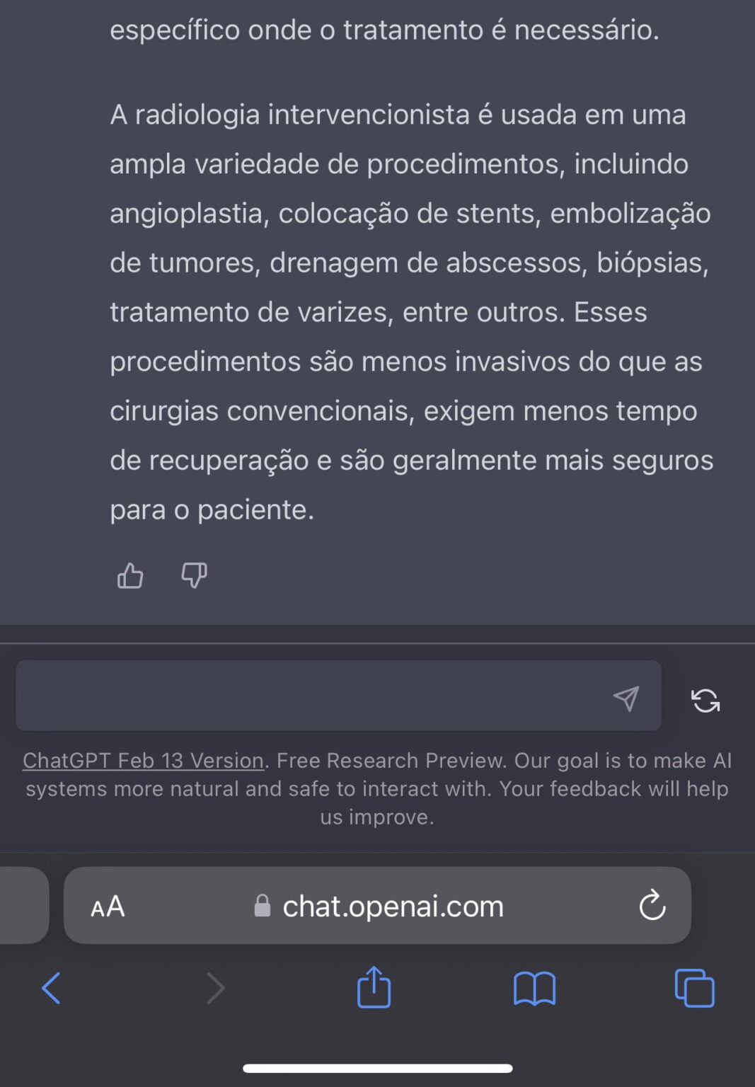 Perguntei para o ChatGPT “o que é a Radiologia Intervencionista?”. Você sabe o que é o ChatGPT e o que é a Radiologia Intervencionista?